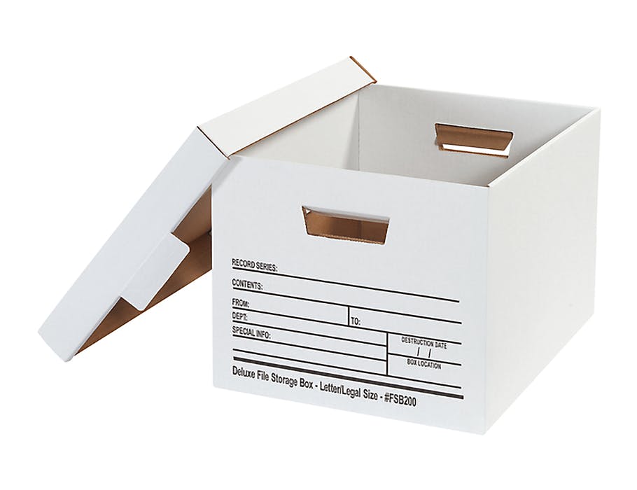 Deluxe file storage boxes portable cardboard file storage boxes