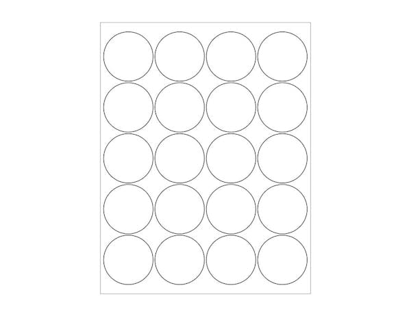 Glossy White Circle Laser Labels