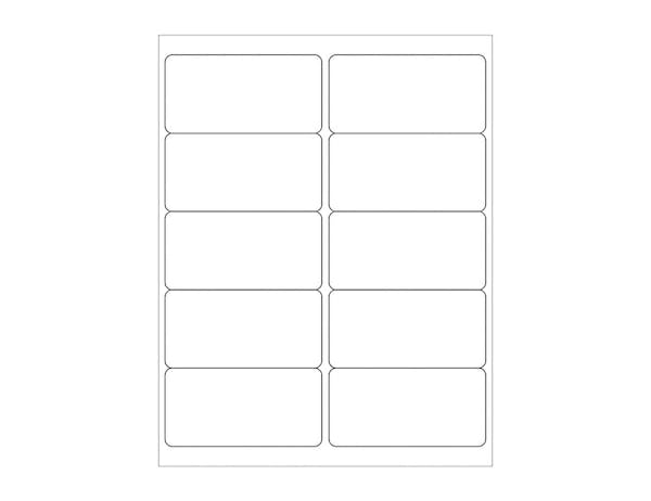 Glossy White Rectangle Laser Labels