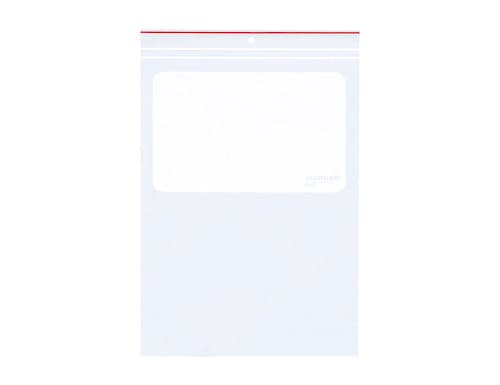 Minigrip® White Block Reclosable Poly Bags w/ Hang Holes