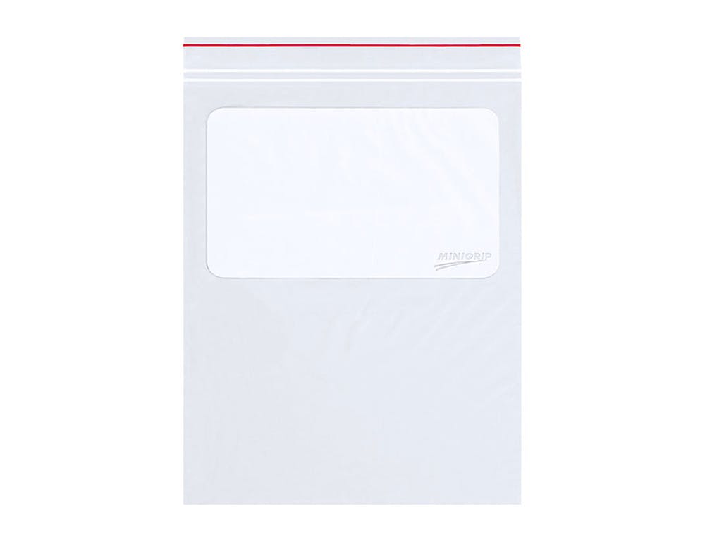 Minigrip® White Block Reclosable Poly Bags