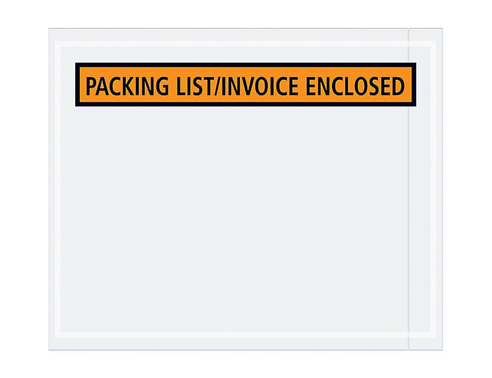 "Packing List/Invoice Enclosed" Envelopes