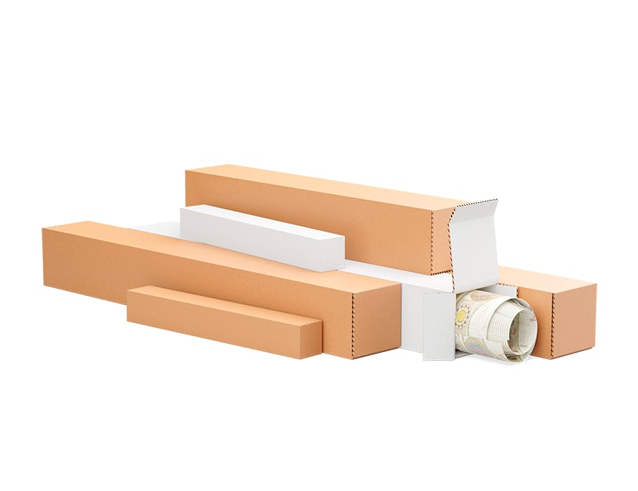 Square Mailing Tubes | Kraft or White Square Mailing Tubes - Trinity ...