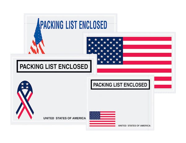 U.S.A. Packing List Envelopes