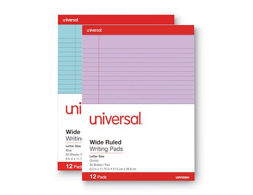 Universal® Color Perforated Writing Pads