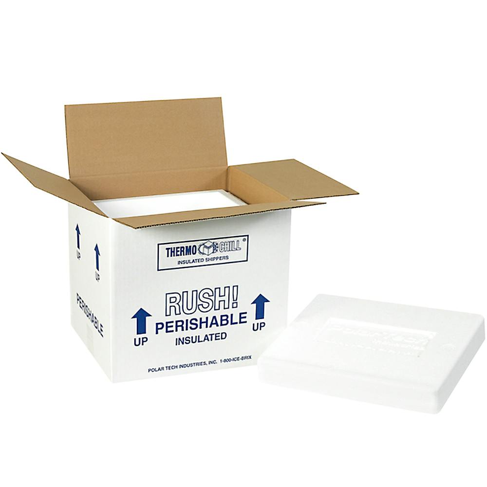 Polar Tech Thermo Chill Insulated Shipping Box with Foam Container